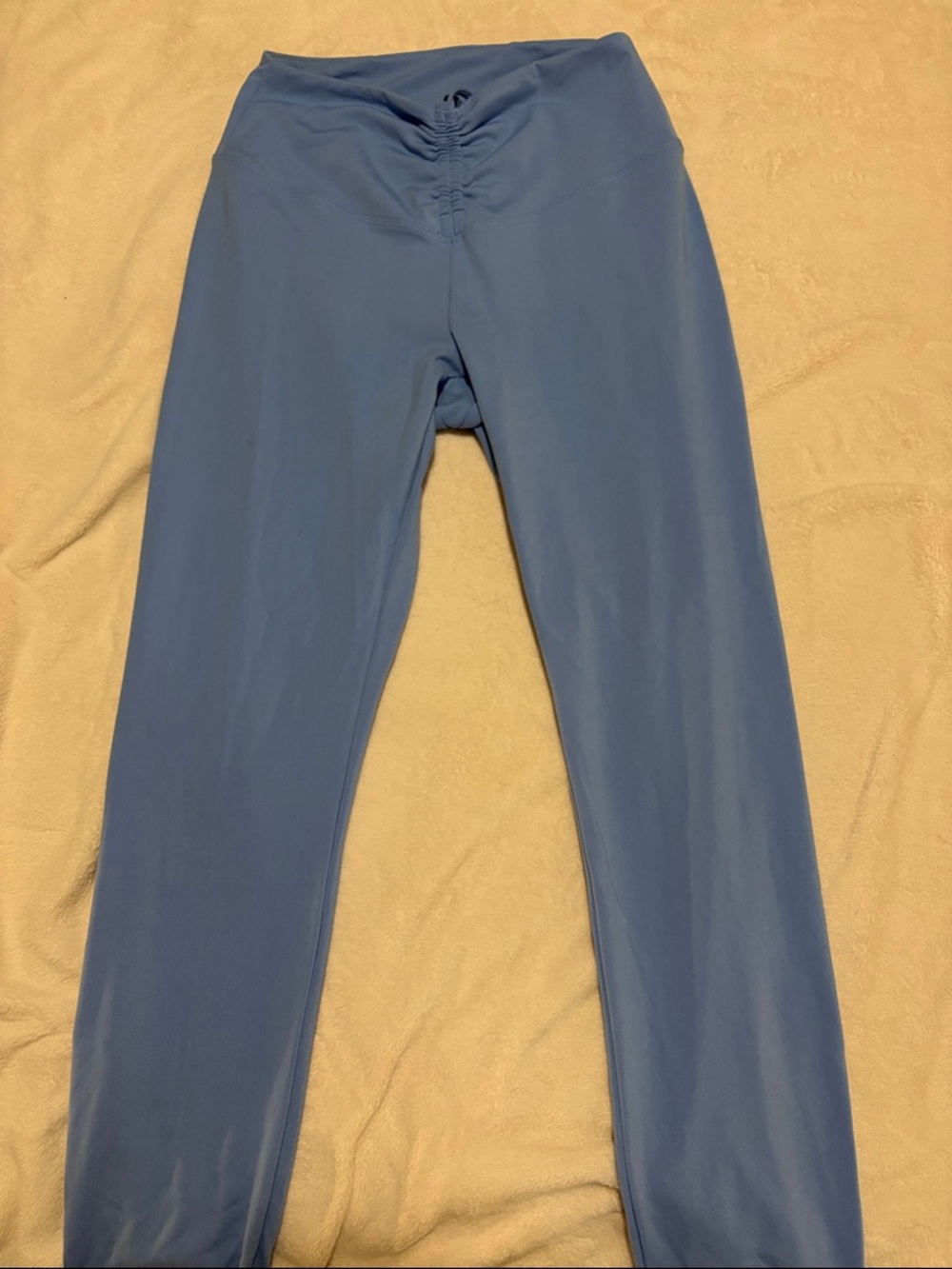 PINK Victoria's Secret Blue Ruched-Front Leggings